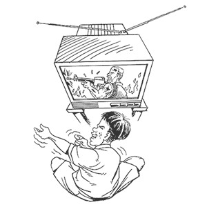 tv violence by carlos latuff