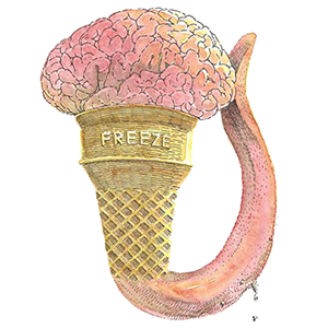 self-licking brain freeze by david vallejo