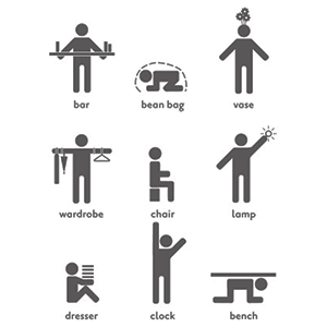 human furniture by alex stewart