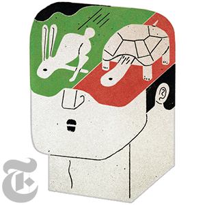 Two Brains Running by David Plunkert