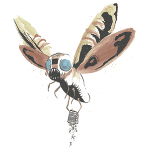 Mothra by Alex Pardee