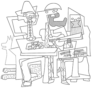 three musicians by picasso