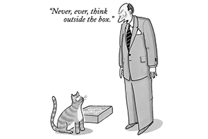 outside the box by Leo Cullum